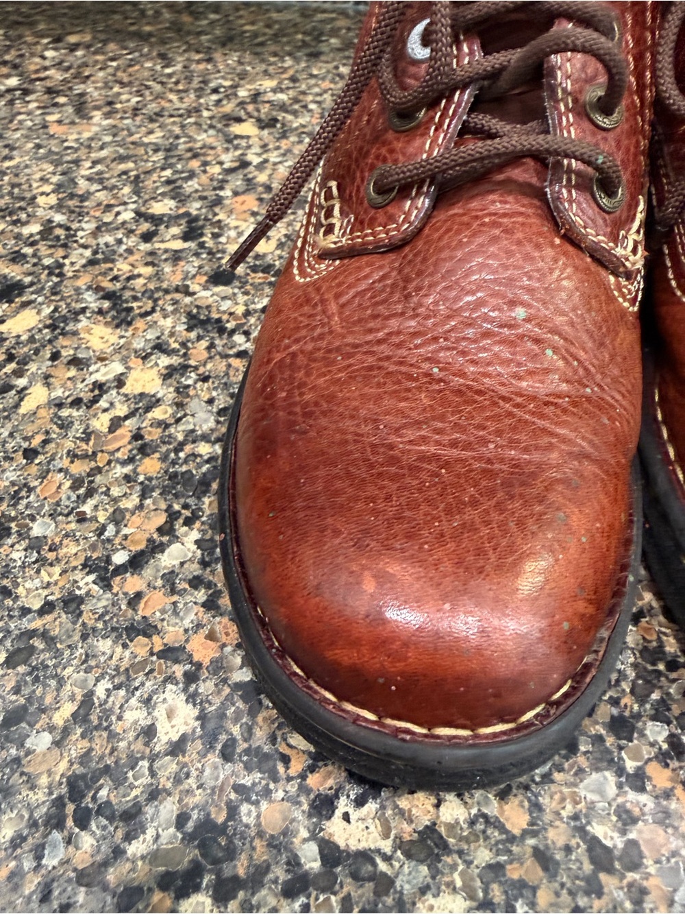 Ariat ladies 7.5 Brown Leather Lace-Up Work Boots - Picture 5 of 11